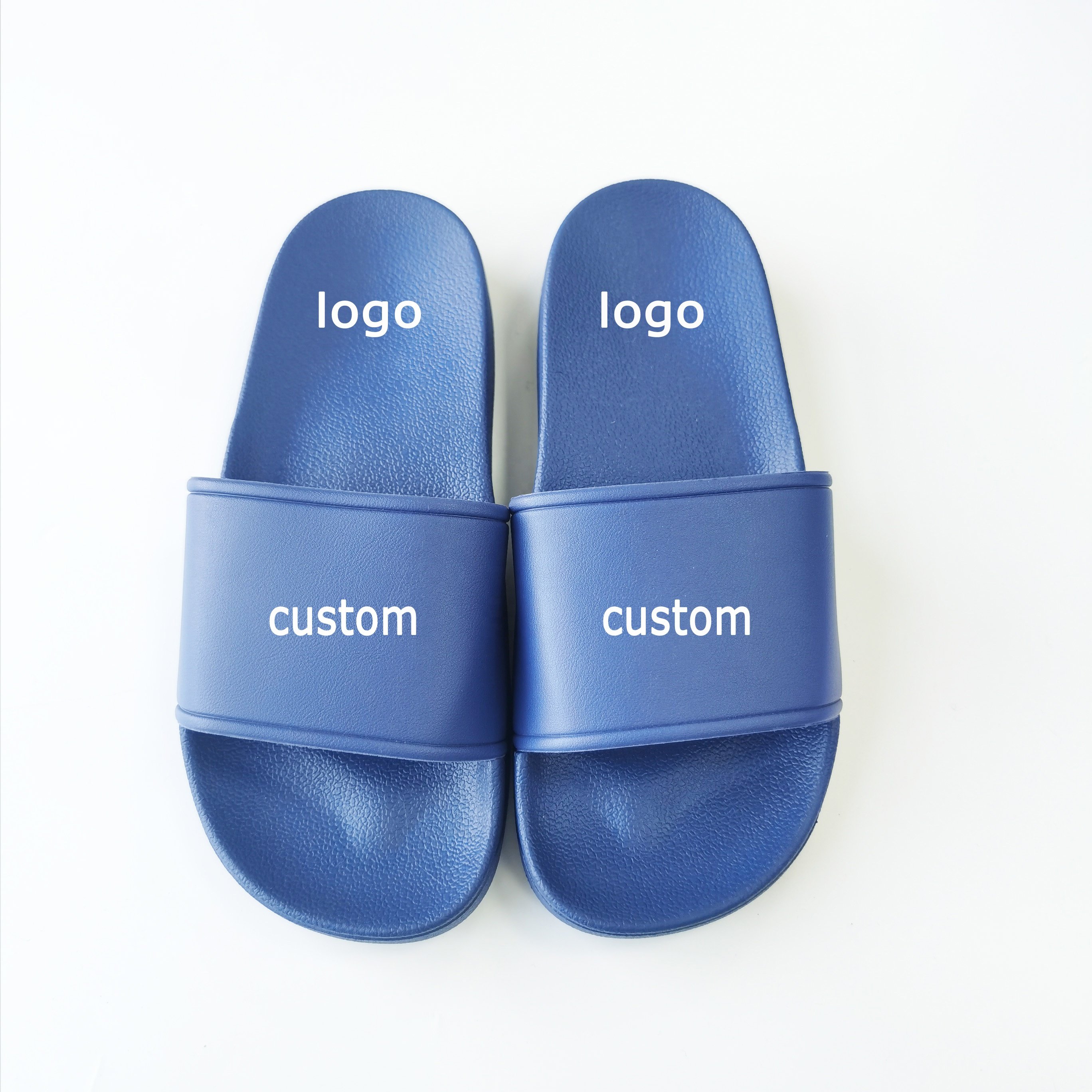 PVC plain custom logo mens slippers outdoor street wear sleepers slides for men OEM logo unisex sandals shoes