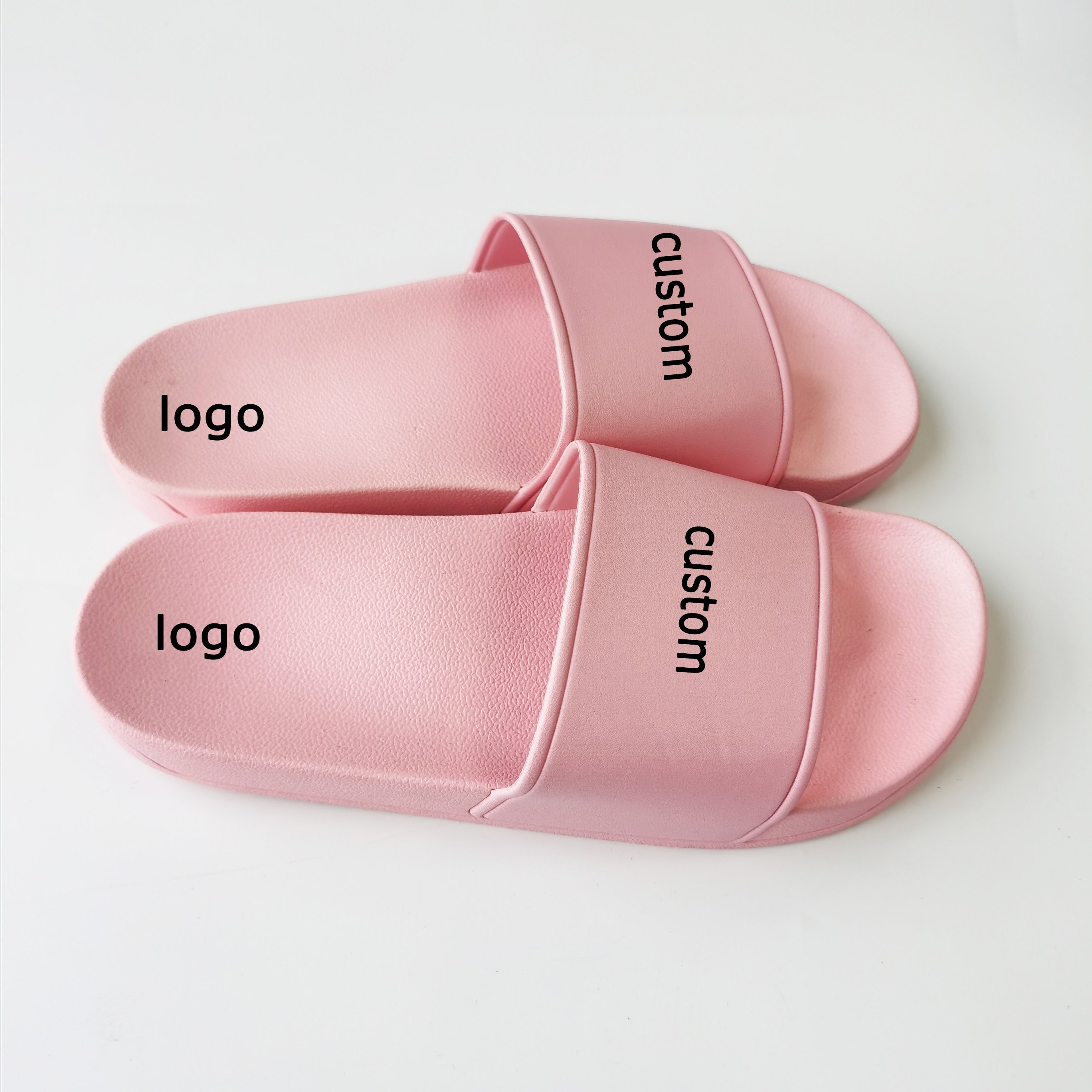 PVC plain custom logo mens slippers outdoor street wear sleepers slides for men OEM logo unisex sandals shoes