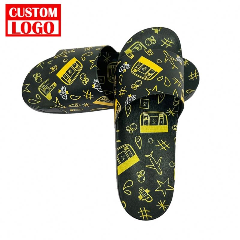 Beach Men Customized Open Toe No Slip Comfortable Multiple Colors Custom Logo Slipper