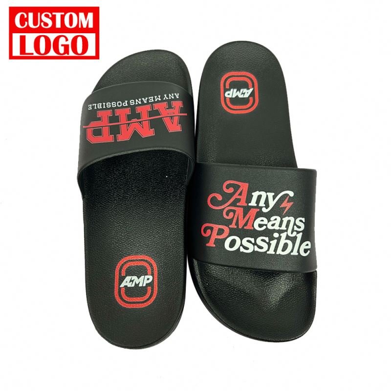 Beach Men Customized Open Toe No Slip Comfortable Multiple Colors Custom Logo Slipper