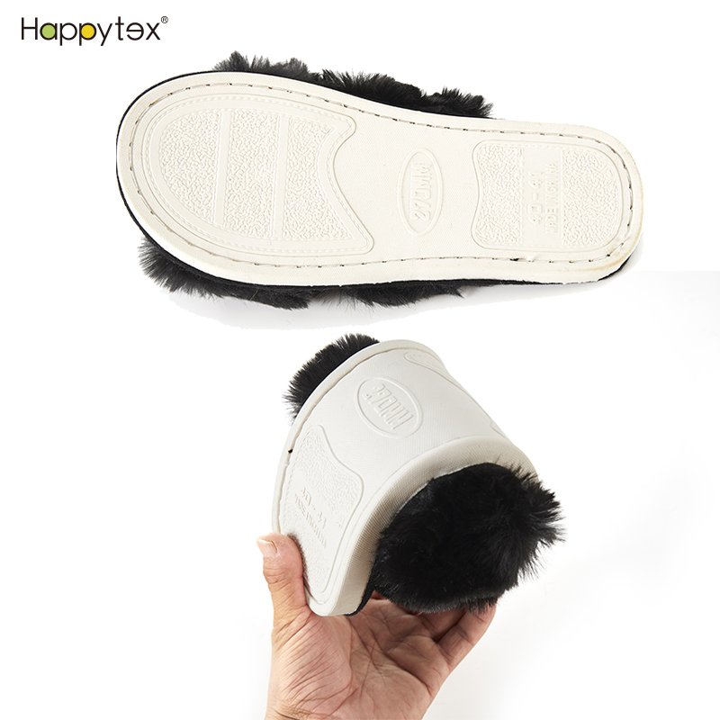 High Quality Hot Sale Products Winter Fluffy Fuzzy Indoor Plush Faux Fur Home Indoor Fluffy Hotel Slippers Slides Slippers