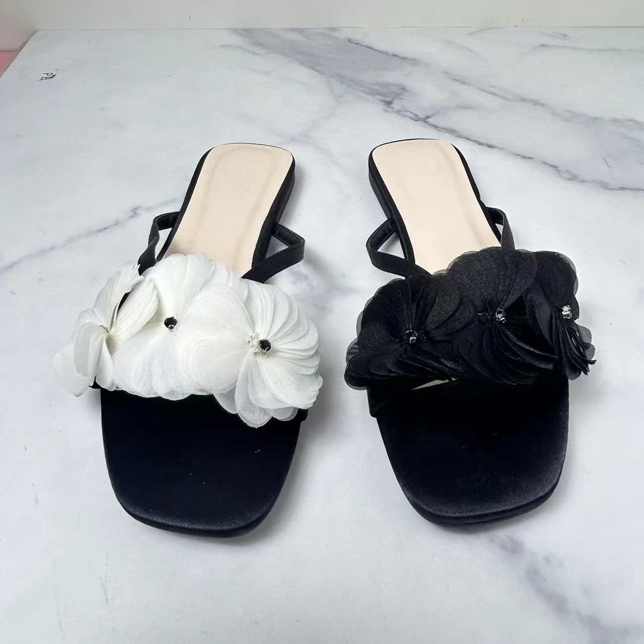 Famous ZA Shoes 2024 Summer New Brand Flat Slides Slippers Flower Outdoor Casual Designer Beach Women's Shoes