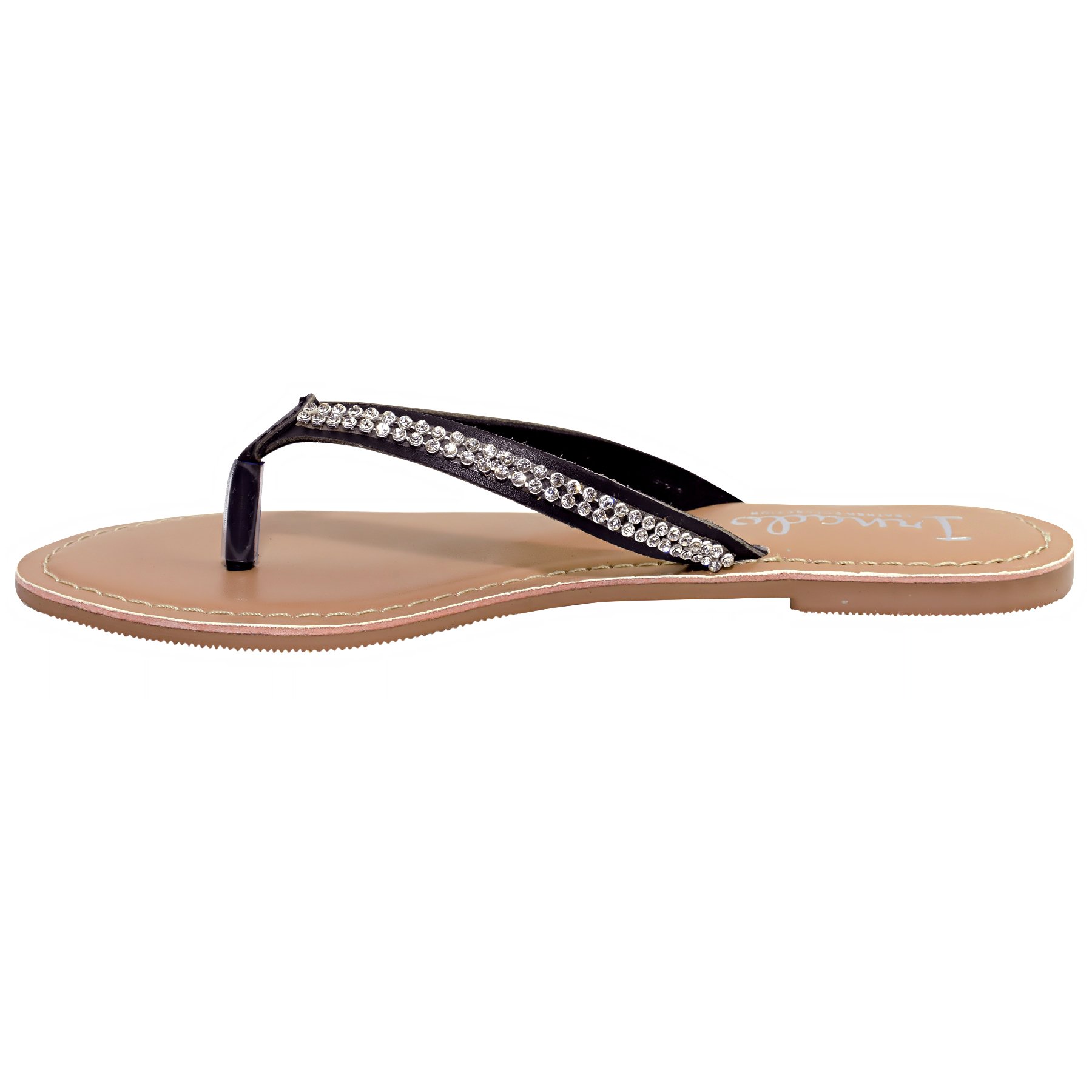 Crystal Jelly Sandals Multi Color Diamond Flat Women Slipper Clear Slip on Shoes for Lady Beach Jelly Slides Slippers BLACK OEM