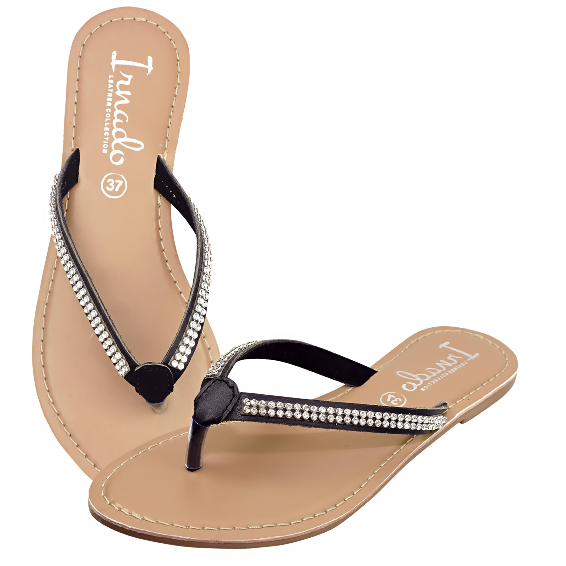 Crystal Jelly Sandals Multi Color Diamond Flat Women Slipper Clear Slip on Shoes for Lady Beach Jelly Slides Slippers BLACK OEM