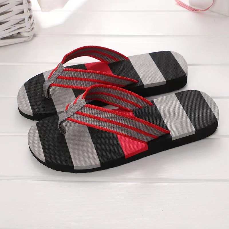 Classic Striped Slides Slippers for Women Summer Home House Outdoor Wear Men's Anti Slip Summer Sandals for Men