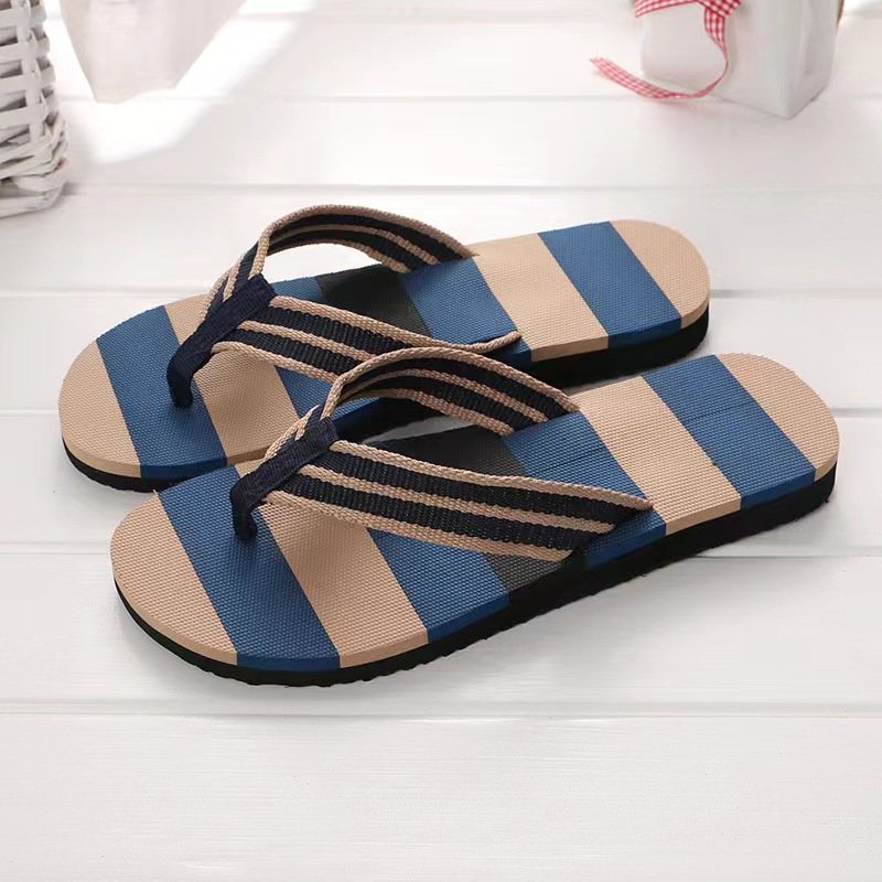 Classic Striped Slides Slippers for Women Summer Home House Outdoor Wear Men's Anti Slip Summer Sandals for Men