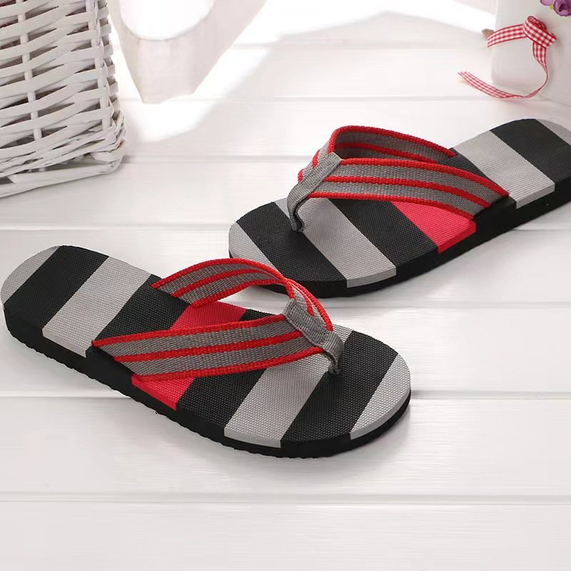 Classic Striped Slides Slippers for Women Summer Home House Outdoor Wear Men's Anti Slip Summer Sandals for Men