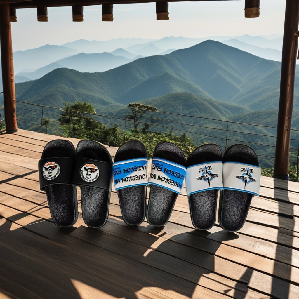Premium Men's All-Match Designer Pink Flat Slippers Unique Outdoor Use Summer Slippers for Winter