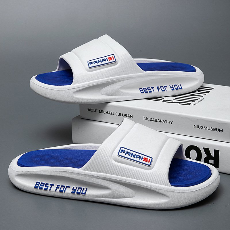 Wholesale New Design Summer Men's Anti-slip Soft and Breathable Slides Slippers, Men's Beach Slippers for Indoor Pool Shower