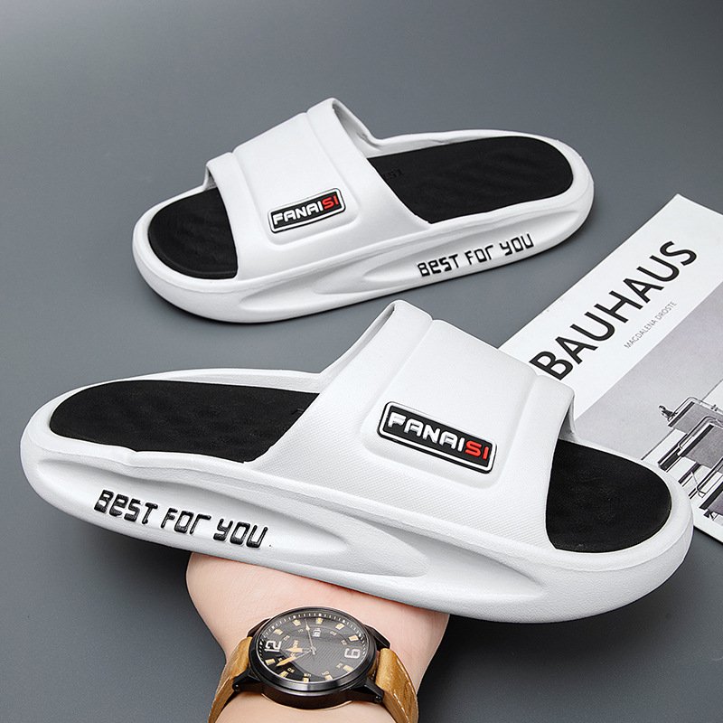 Wholesale New Design Summer Men's Anti-slip Soft and Breathable Slides Slippers, Men's Beach Slippers for Indoor Pool Shower