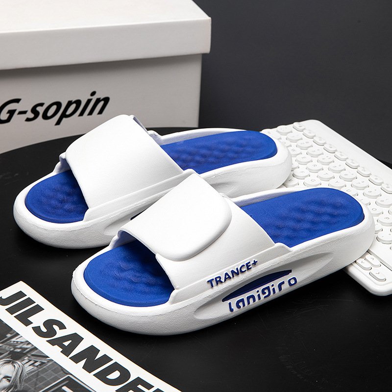 Wholesale New Design Summer Men's Anti-slip Soft and Breathable Slides Slippers, Men's Beach Slippers for Indoor Pool Shower