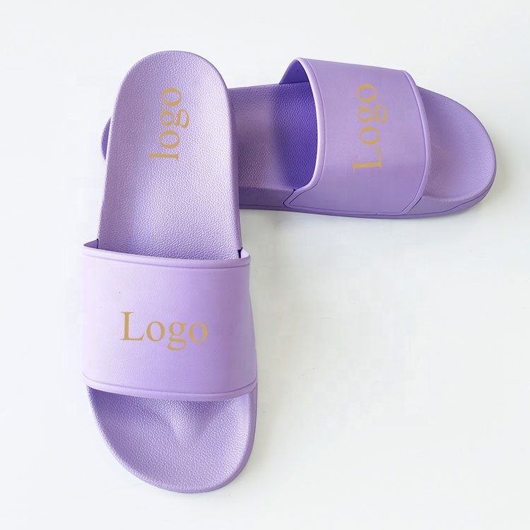 Custom Logo Blank Sandals PVC Men Slippers, Women Slid Sandals Flip Flops Unisex Summer Footwear