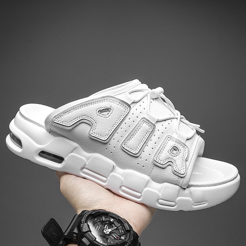 Summer 2024 New PU Air Cushion Slippers Couple Style Cool Slippers Large size Men's Slippers