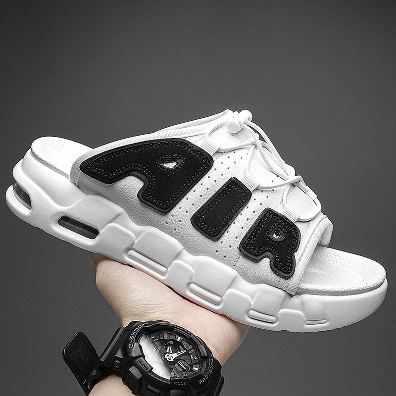 Summer 2024 New PU Air Cushion Slippers Couple Style Cool Slippers Large size Men's Slippers