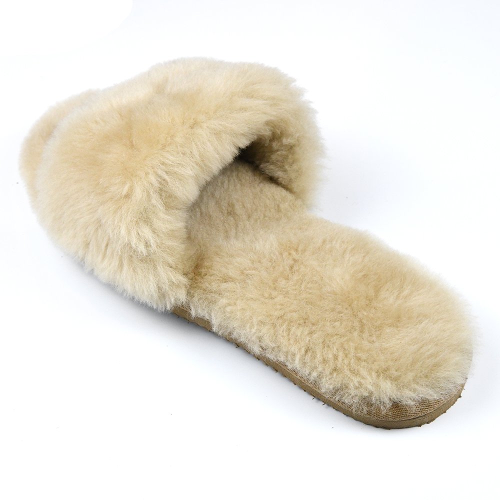 Rubber sole Polyester or real wool sizing from 5-12 luxury faux fur bride and bridesmaids Wedding Slide Slipper