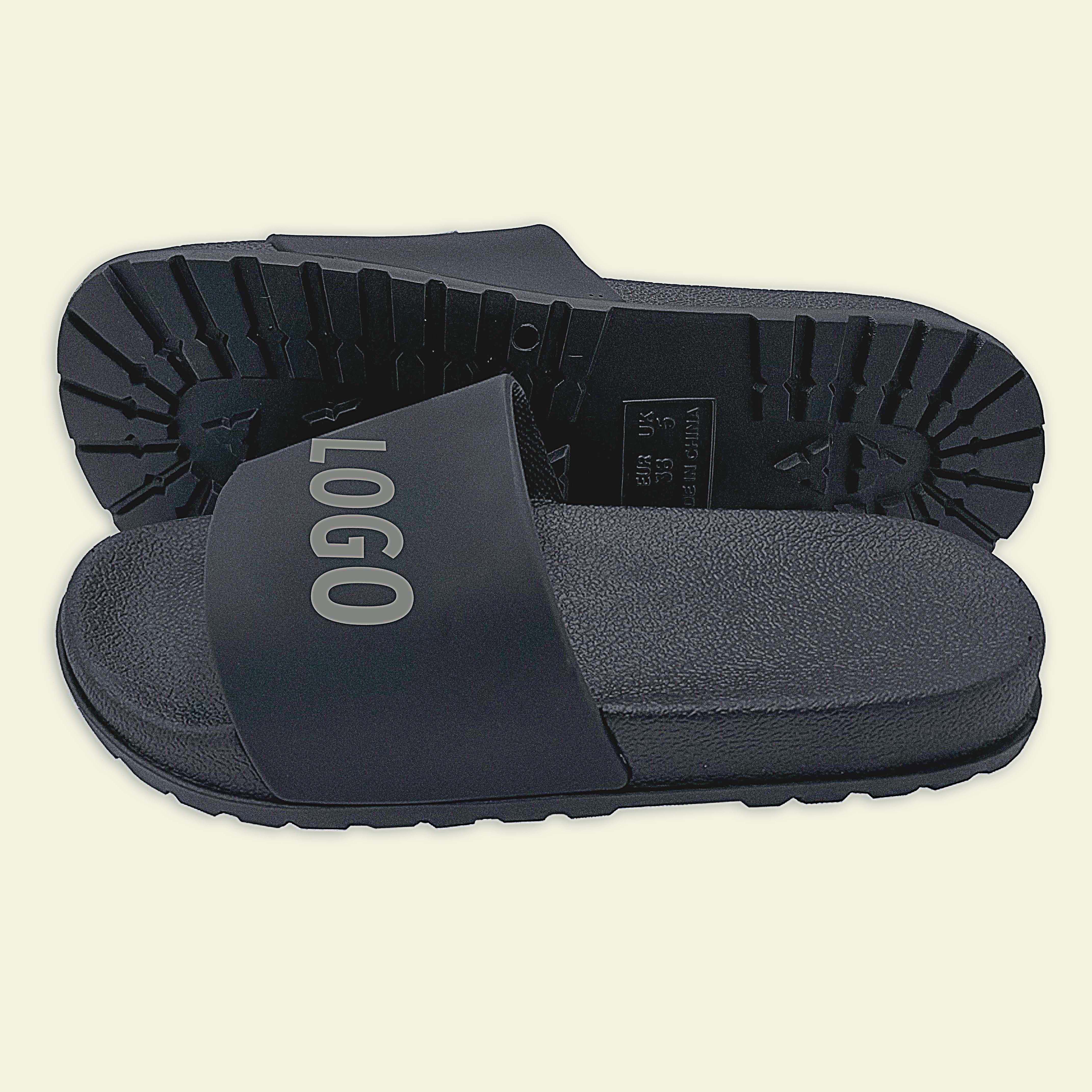 L&J Shoe PVC Platform Slippers Customize LOGO Slides Slippers For Men ,Customize Blank Flip-flops Slippers, Men Custom Sandals