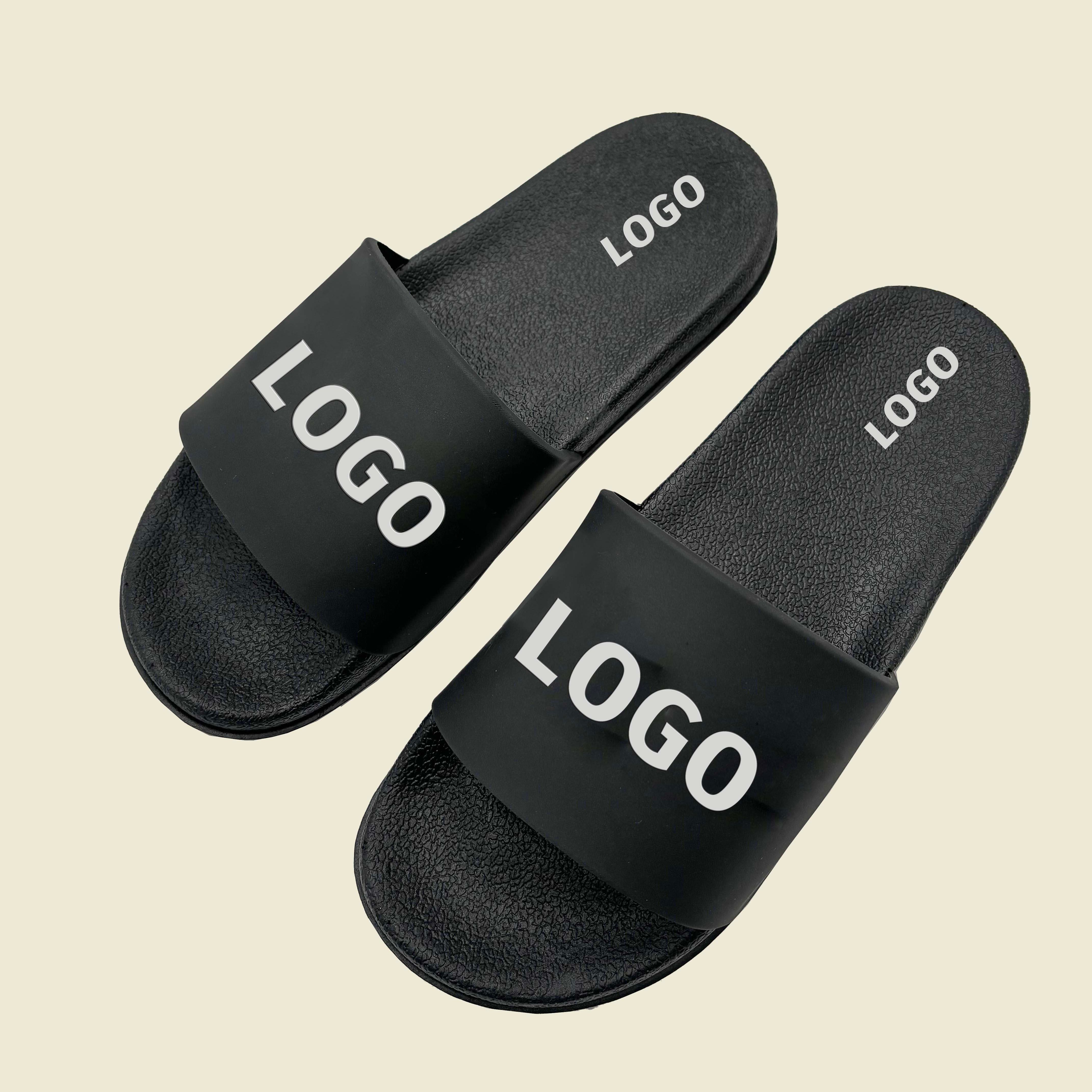 L&J Shoe PVC Platform Slippers Customize LOGO Slides Slippers For Men ,Customize Blank Flip-flops Slippers, Men Custom Sandals