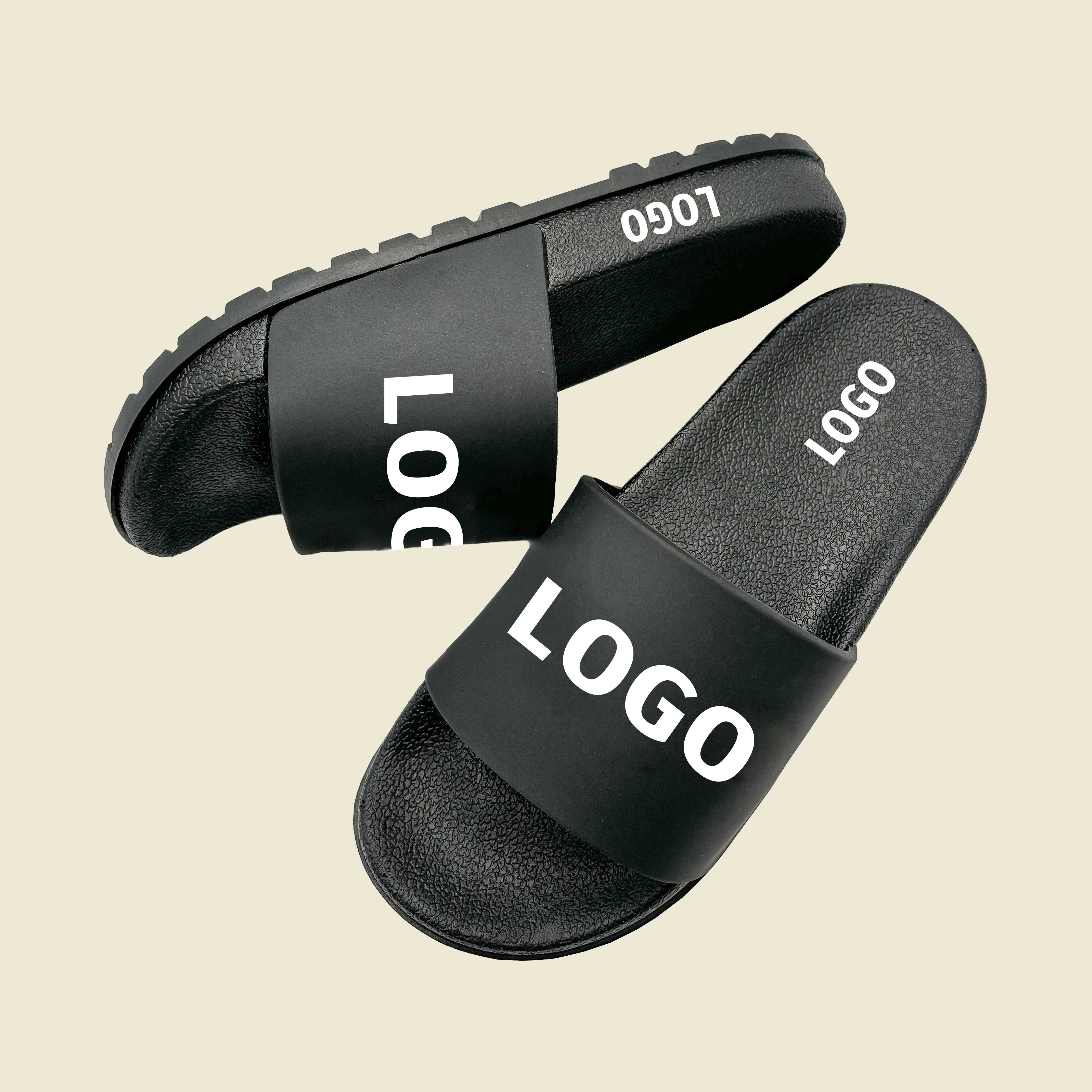 L&J Shoe PVC Platform Slippers Customize LOGO Slides Slippers For Men ,Customize Blank Flip-flops Slippers, Men Custom Sandals