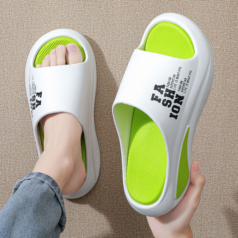 New Summer Men Beach Sandals EVA Non-Slip Thick Sole Odor-Resistant Slides Slippers