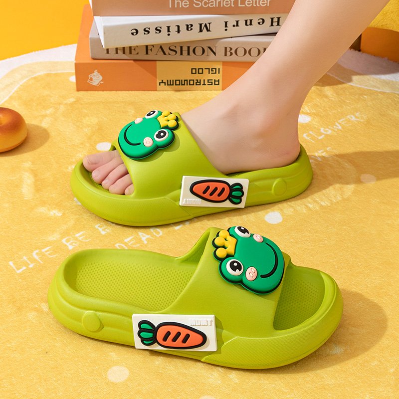 Sunflower or Frog Cute Thick Sole Slipper Non-slip Comfortable Slides Slippers Women's Shoes Soft EVA Men's Shoes Wholesale