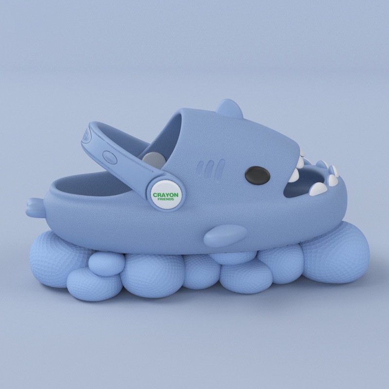 Low MOQ Custom LOGO Home Slippers Cartoon Shark Soft Slippers for Women and Men Toddler kids Slides Slippers