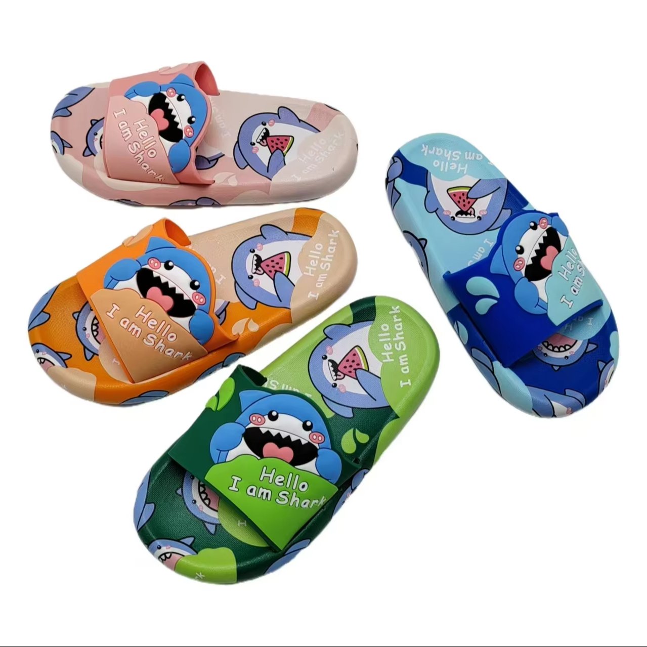 High Quality Summer Non-Slip Unisex Print Slippers for Beach Baby Bathroom Soft PVC Insole Flat Fashion New design Trending