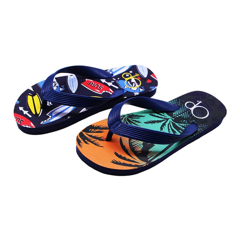 Nicecin OEM Printed Sublimation Child Slippers Design Flat Summer Outdoor Customized Fashion Simple PE Flip Flops