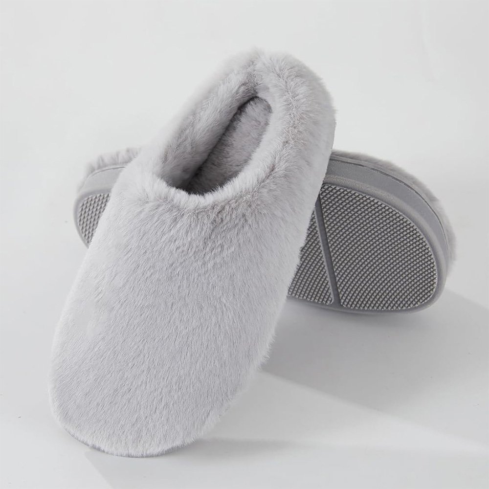 Women's Men's Stylish Design Slip on Slide Slippers with Non-Slip Durable Sole Memory Foam Unisex Fuzzy Slippers