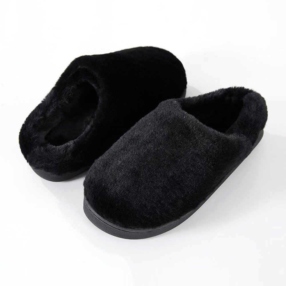 Women's Men's Stylish Design Slip on Slide Slippers with Non-Slip Durable Sole Memory Foam Unisex Fuzzy Slippers