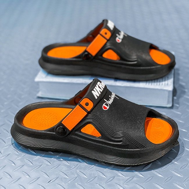 Hedian Unisex Custom Printed Slides Slippers Customized EVA soft embossed Beachshoes men slippers Clogs for Men for women