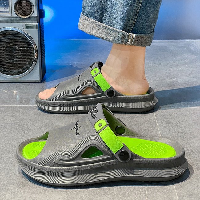 Hedian Unisex Custom Printed Slides Slippers Customized EVA soft embossed Beachshoes men slippers Clogs for Men for women