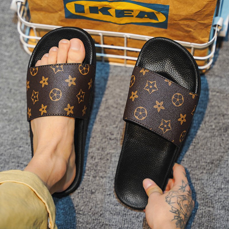 Size 47 Luxury Logo Custom Slide Sandals slipper man Cozy Indoor Rubber Cow Print slides slippers for men