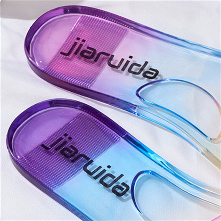 Fashion Slippers Ladies Jelly Gradient Color Crystal Women's Slippers Slides Slippers Home Bathroom Indoor Outdoor Slide Sandal