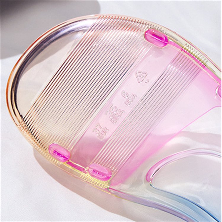 Fashion Slippers Ladies Jelly Gradient Color Crystal Women's Slippers Slides Slippers Home Bathroom Indoor Outdoor Slide Sandal