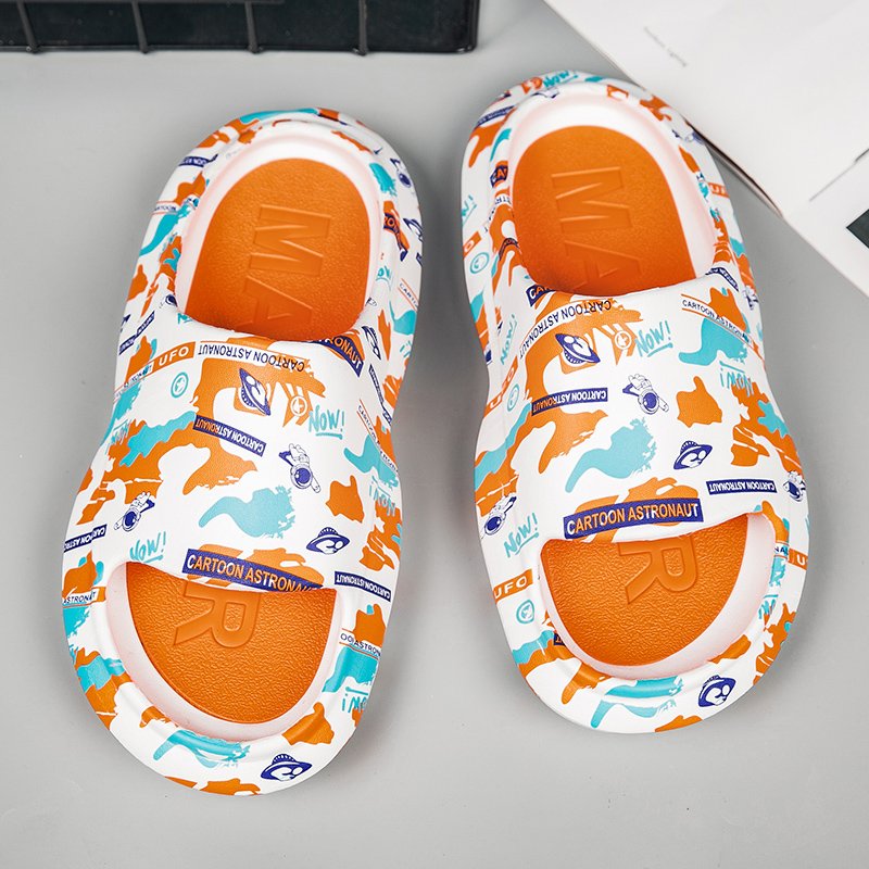 Non-Slip Indoor Home Slippers Open Toe Soft Platform Slides for Summer Breathable Lightweight Hard-Wearing Anti-Slippery Feature