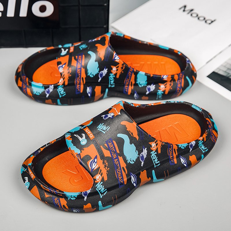 Non-Slip Indoor Home Slippers Open Toe Soft Platform Slides for Summer Breathable Lightweight Hard-Wearing Anti-Slippery Feature