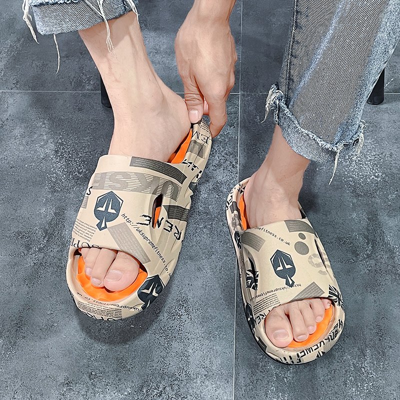 Summer Anti Slip Unisex Home Breathable Slippers Indoor Outdoor Fashion Non-slip Cool Slides Slippers for Men
