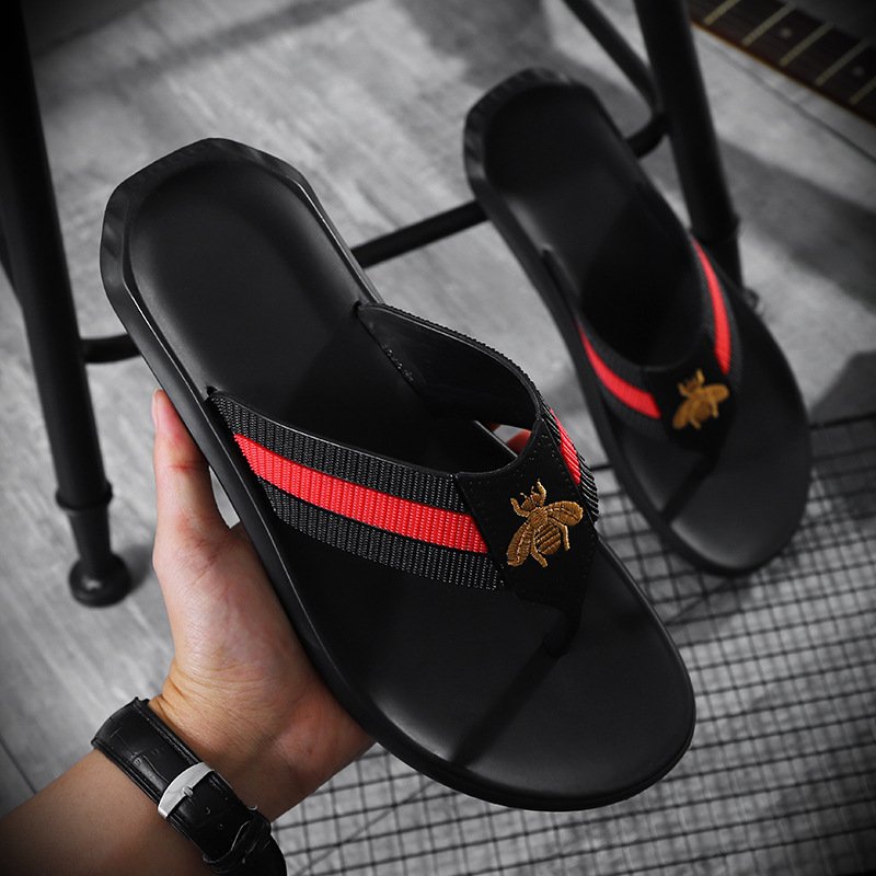 Summer Casual Flat Slide Slippers Outdoor Beach PVC EVA Soft Sole Anti-Slip Men Flip Flops Slippers