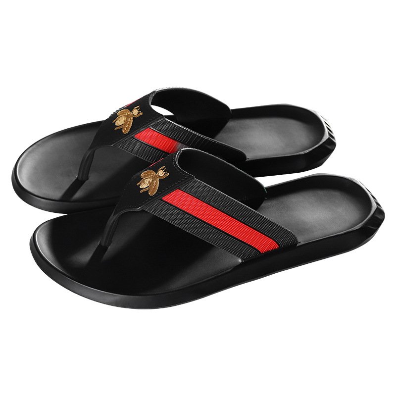 Summer Casual Flat Slide Slippers Outdoor Beach PVC EVA Soft Sole Anti-Slip Men Flip Flops Slippers