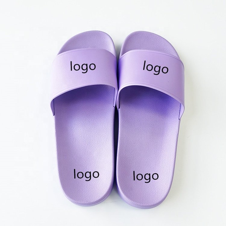 Good quality soft flat sole men slippers multiple colours custom logo slides big size indoor house anti-slip pvc flip-flops