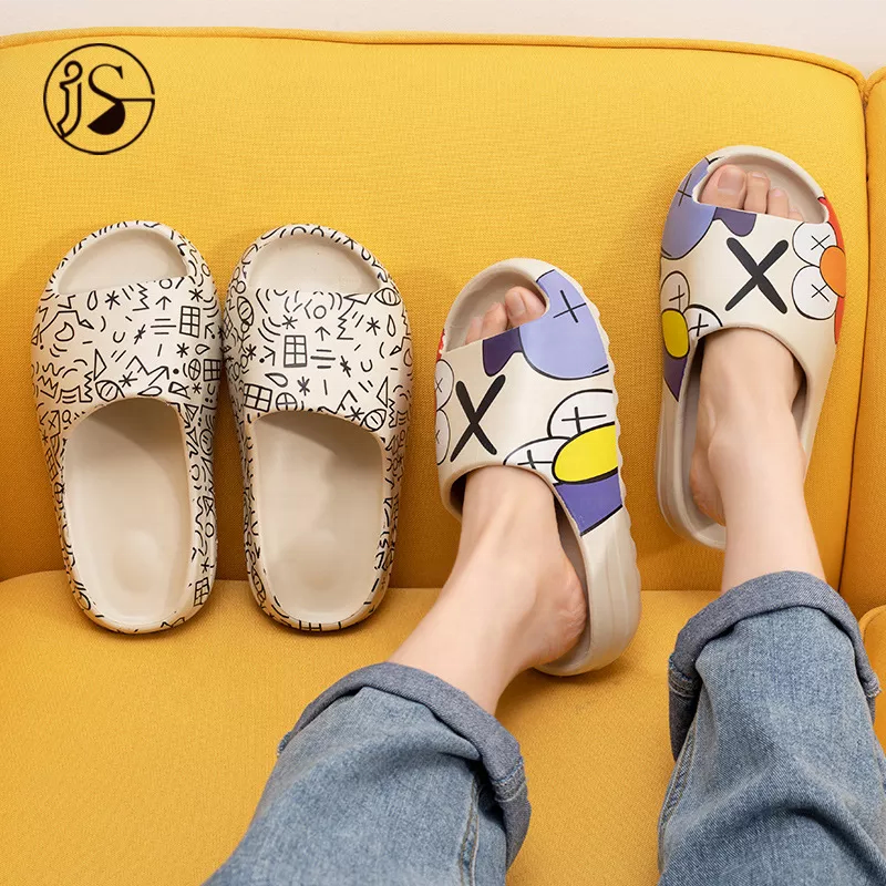 Original High Quality Yezzy Slippers Brand Logo Custom Wholesale Unisex Eva Slipper Printed Foam Indoor Men Soft Slides Slippers