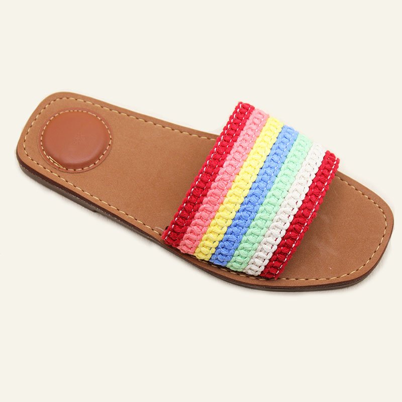 Female slippers summer daily casual breathable flat shoes outdoor comfortable lightweight craft women's shoes