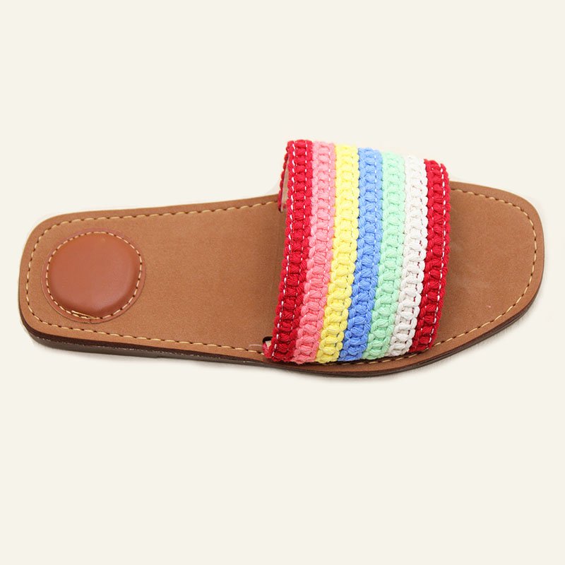 Female slippers summer daily casual breathable flat shoes outdoor comfortable lightweight craft women's shoes