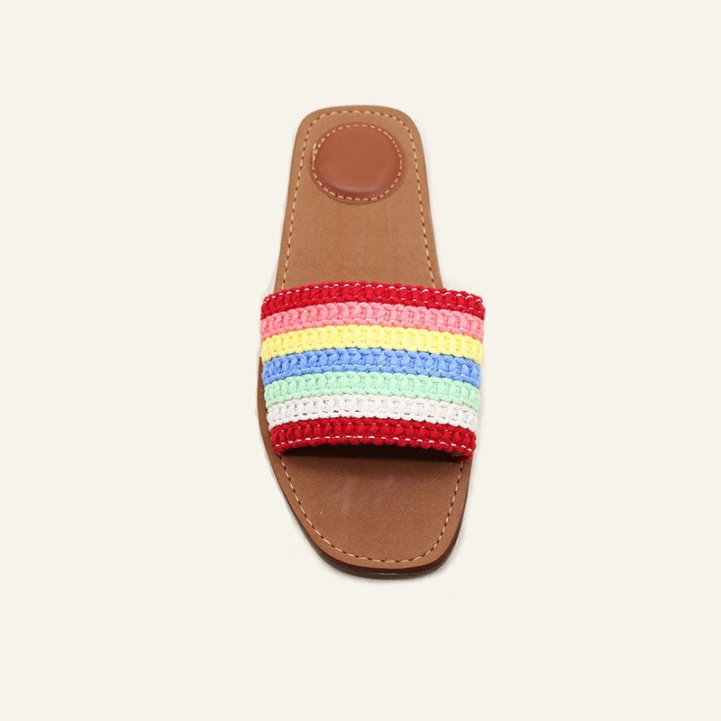 Female slippers summer daily casual breathable flat shoes outdoor comfortable lightweight craft women's shoes