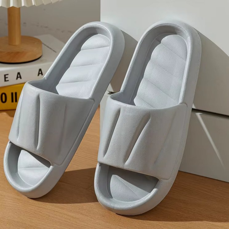 Pillow Slippers On Thick Soles Female Non-slip Home Bathroom Shower Slippers Outside