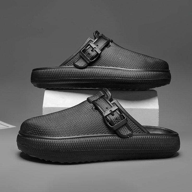 New Design Summer Closed Toe Sandal Man Beach Eva Slippers Flip Flops Sandals Custom Logo Outdoor Men's Thick Slides Slippers