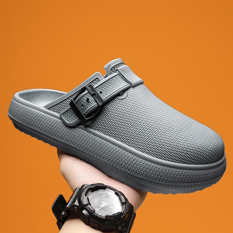 New Design Summer Closed Toe Sandal Man Beach Eva Slippers Flip Flops Sandals Custom Logo Outdoor Men's Thick Slides Slippers