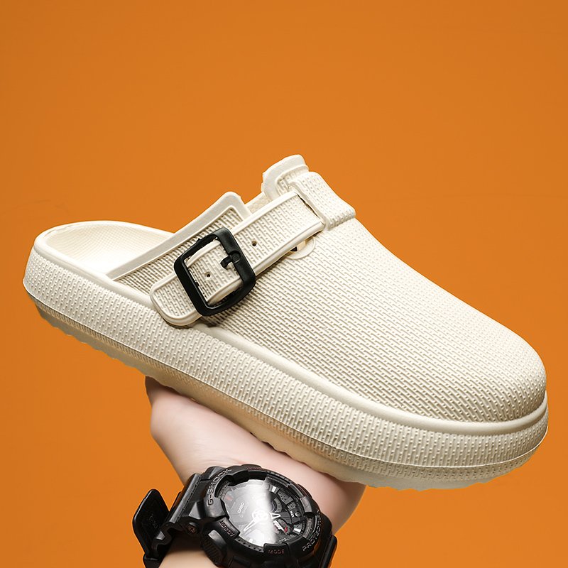 New Design Summer Closed Toe Sandal Man Beach Eva Slippers Flip Flops Sandals Custom Logo Outdoor Men's Thick Slides Slippers