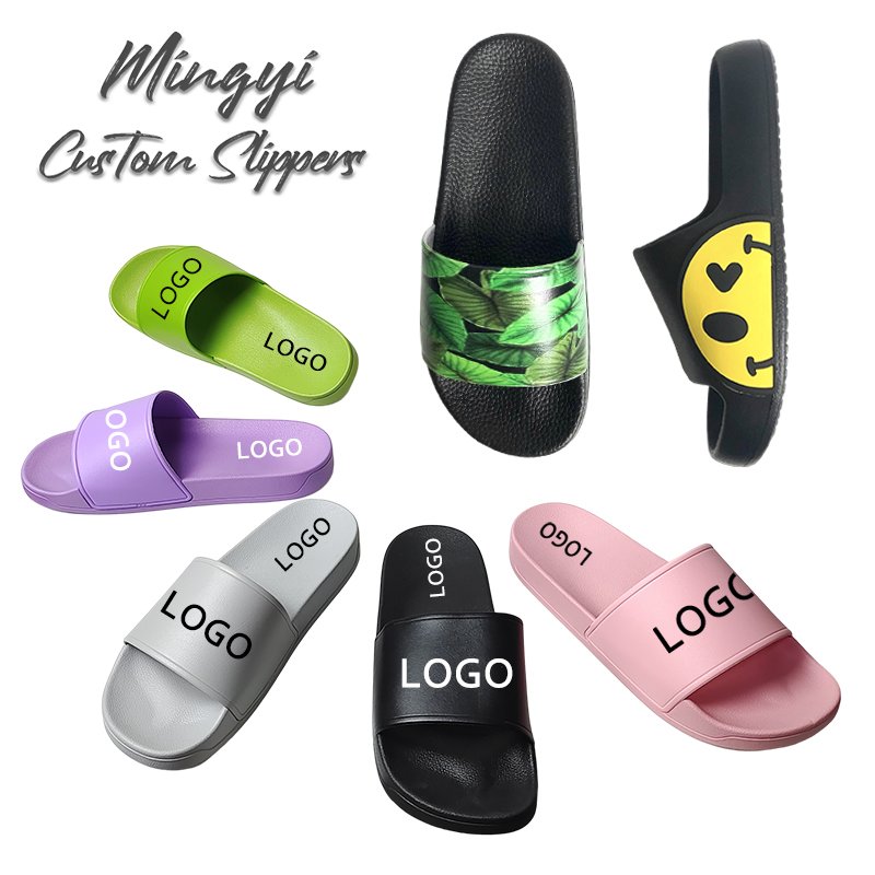 Wholesale Hotel Indoor Home Custom Pvc Womens Blank Slipper Slide Footwear Sandals Custom Logo Slippers For Women and Ladies