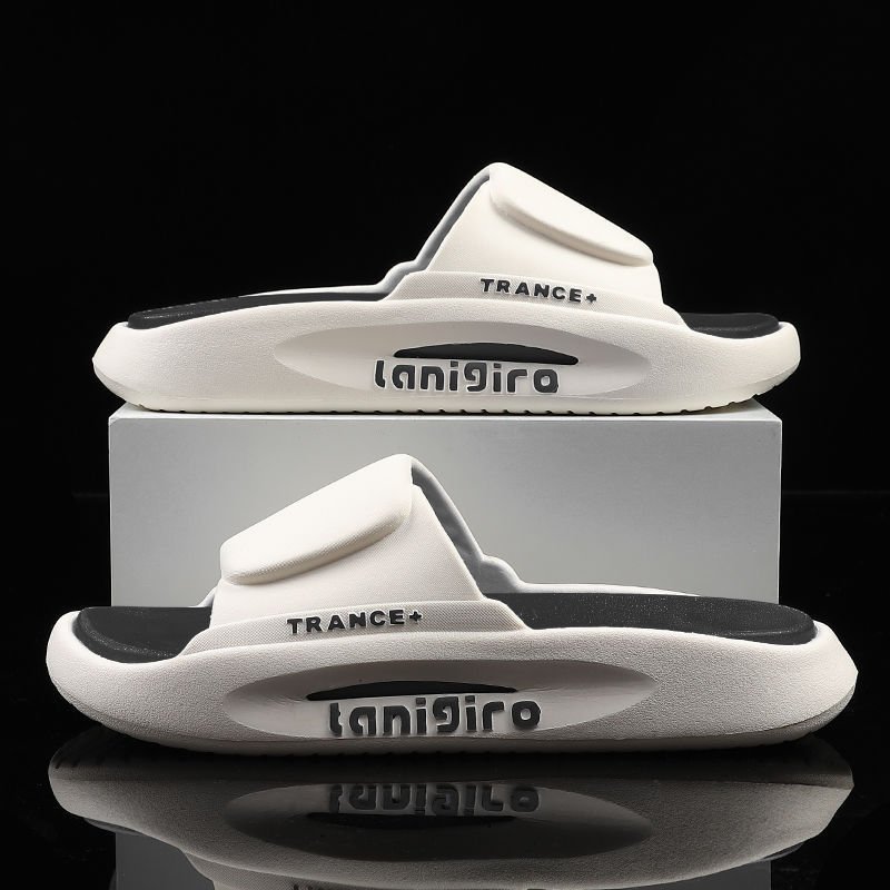 Plus Size Custom Logo Slides Slippers for men Manufacturer Super Soft Air Cushion 3D Rubber Footwear Mens designer With Logo Box